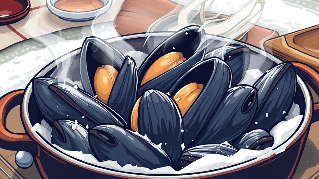 꼬막 A to Z: 제철, 효능, 삶는 법, 해감 & 섭취 주의사항 완벽 가이드 5 꼬막 맛있게 삶는 법 (illustration 스타일)