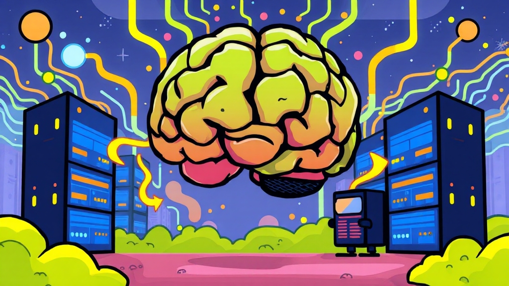 AI 시대, 폭증하는 전력 수요! 데이터센터부터 전력망 투자 전략까지 2 AI 발전과 전력 수요 증가 (cartoon 스타일)