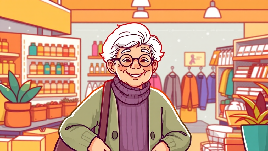 AI 쇼핑, 개인 맞춤 경험 (cartoon 스타일)