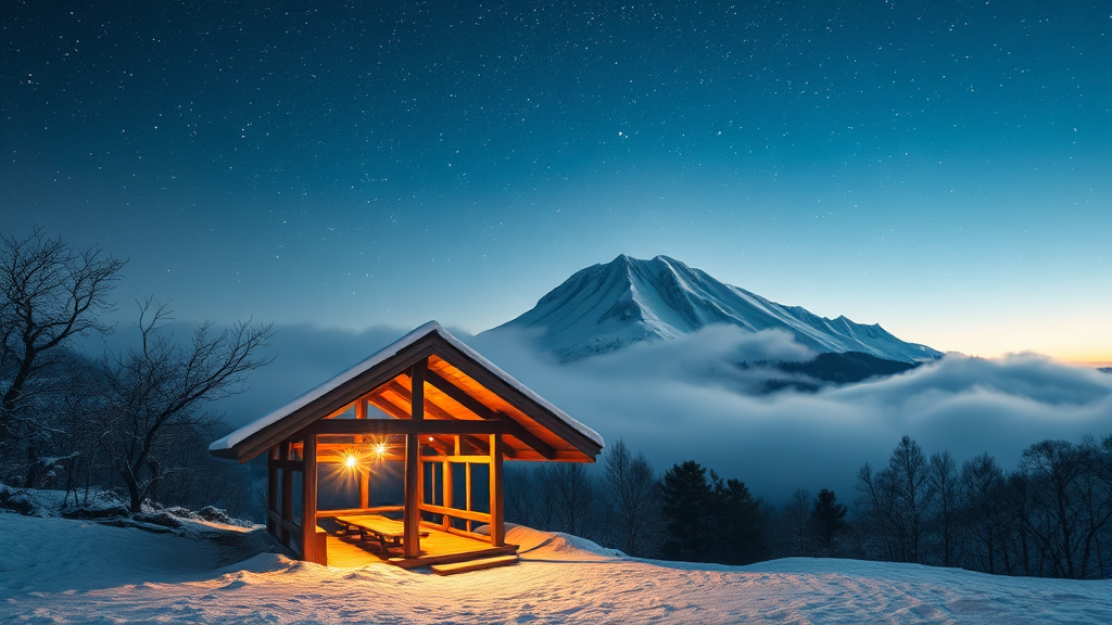 겨울 설악산 대청봉 완벽 가이드: 등반 코스, 준비물, 날씨, 절경 A to Z 7 설악산 대피소 정보 (watercolor 스타일)