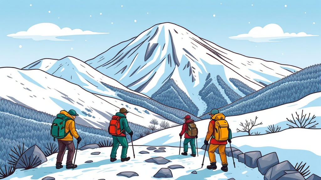 등반 전 필수 확인: 입산 정보 (cartoon 스타일)