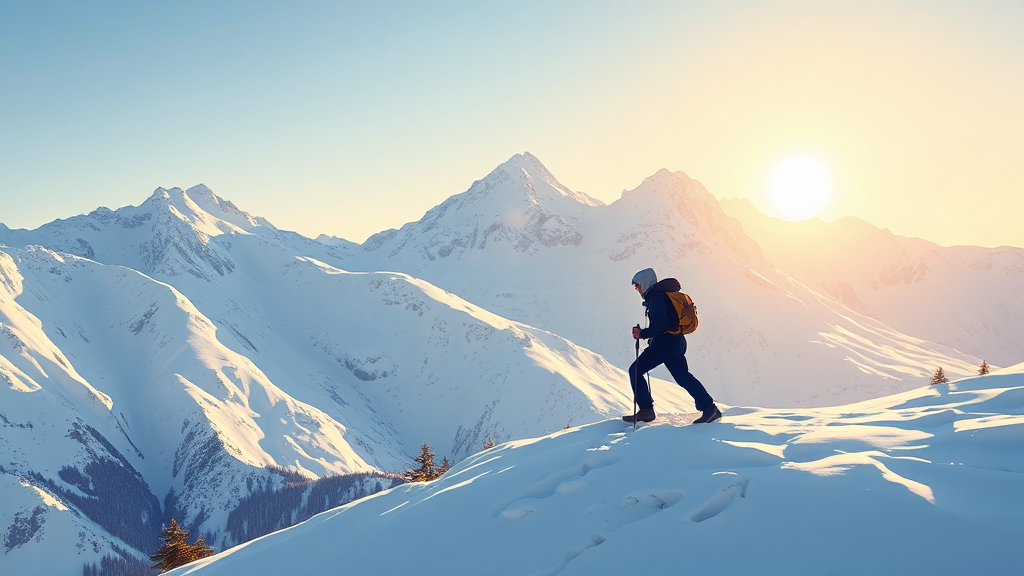 겨울 산행 코스 추천 (illustration 스타일)