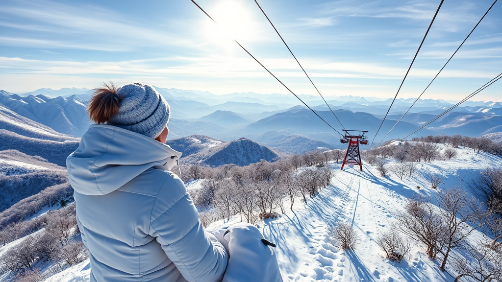 덕유산 케이블카 & 설천봉 (realistic 스타일)