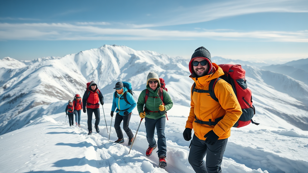 안전 산행 준비물 (realistic 스타일)