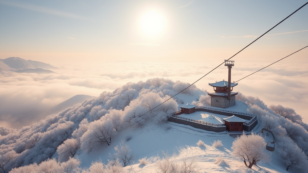 설악산 케이블카 정보 (realistic 스타일)