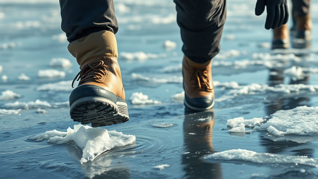 빙판길 낙상 원인 분석 (realistic 스타일)