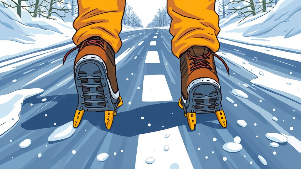 미끄럼 방지 용품 활용법 (illustration 스타일)