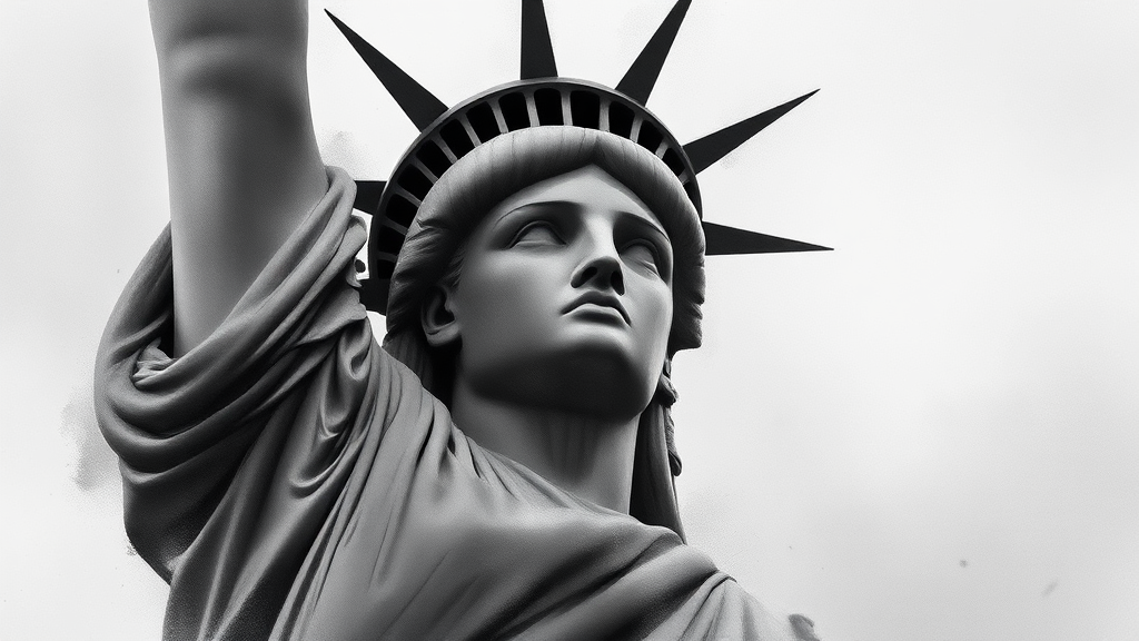 미국 이민 정지 개요 (watercolor 스타일)