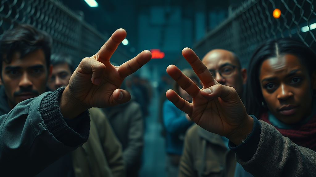 이민 정지 배경 및 목적 (realistic 스타일)