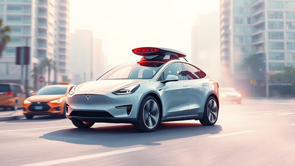 테슬라 로보택시, 어떤 모습일까? (watercolor 스타일)