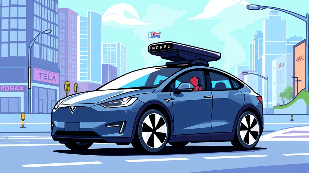 로보택시 앱 출시, 어떤 의미? (cartoon 스타일)