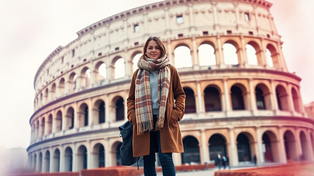 12월 로마 여행 완벽 가이드: 날씨, 옷차림, 크리스마스, 명소, 꿀팁! 4 12월 로마 옷차림 가이드 (watercolor 스타일)