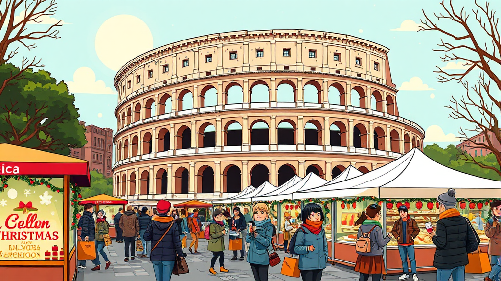 12월 로마 여행 완벽 가이드: 날씨, 옷차림, 크리스마스, 명소, 꿀팁! 9 12월, 로마에서 만나요 (cartoon 스타일)