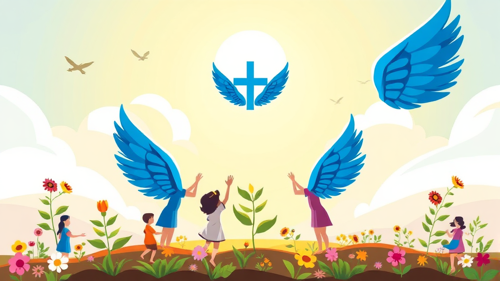 통일교와 한국종교 : 교리, 창시자, 사회 활동, 논란, 그리고 미래 5 통일교의 다양한 사회 활동과 사업 (cartoon 스타일)