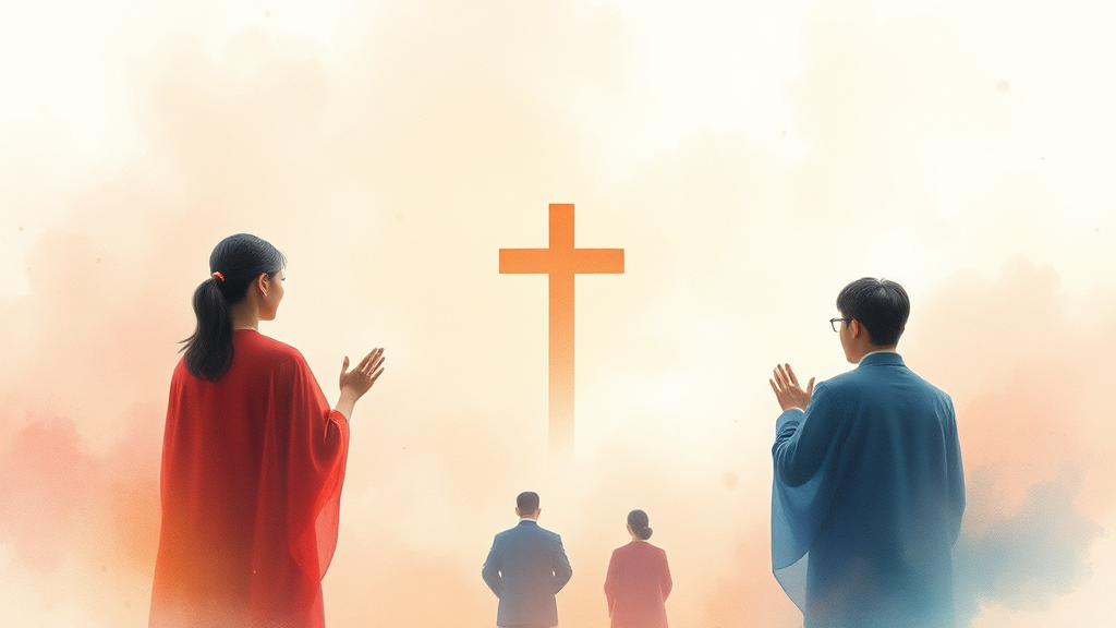 통일교와 한국종교 : 교리, 창시자, 사회 활동, 논란, 그리고 미래 7 통일교, 한국 사회에 어떤 영향을 미쳤나? (watercolor 스타일)