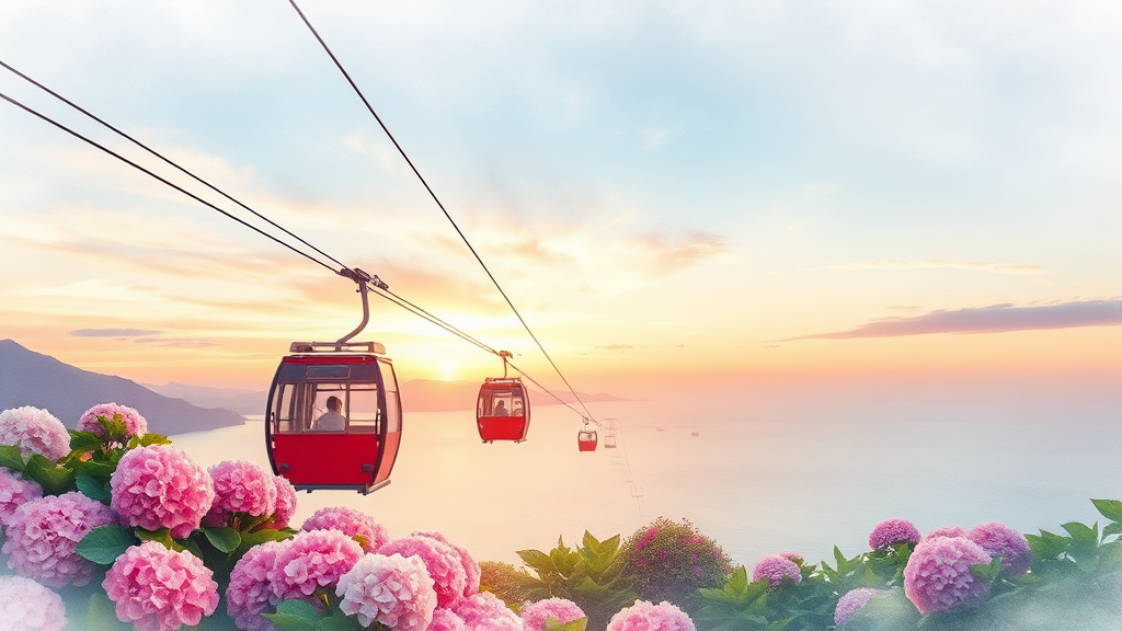 사천 케이블카 여행 팁 (watercolor 스타일)