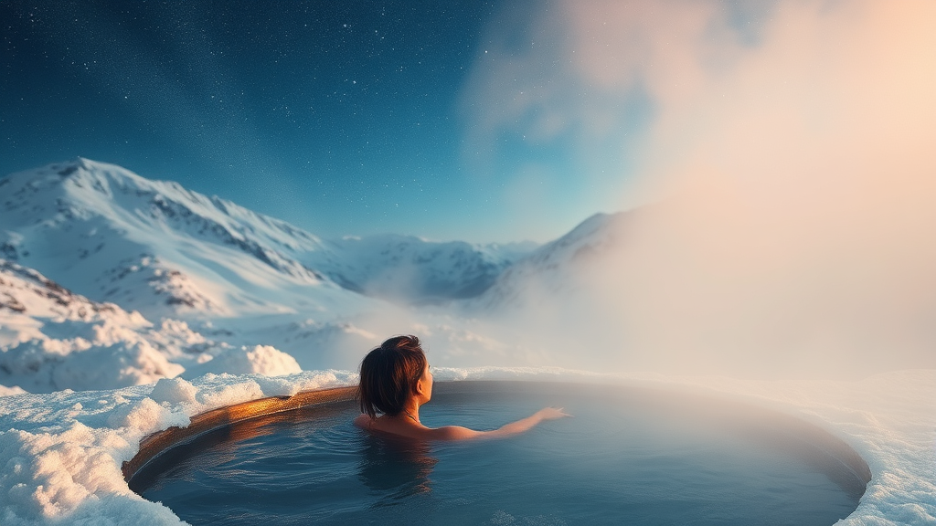 겨울 노상 온천 A to Z: 국내외 명소 추천, 준비물 & 효능 완벽 가이드 2 겨울 노상 온천이란? (watercolor 스타일)