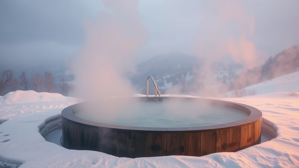 겨울 노상 온천 A to Z: 국내외 명소 추천, 준비물 & 효능 완벽 가이드 4 국내 겨울 노상 온천 추천 (watercolor 스타일)