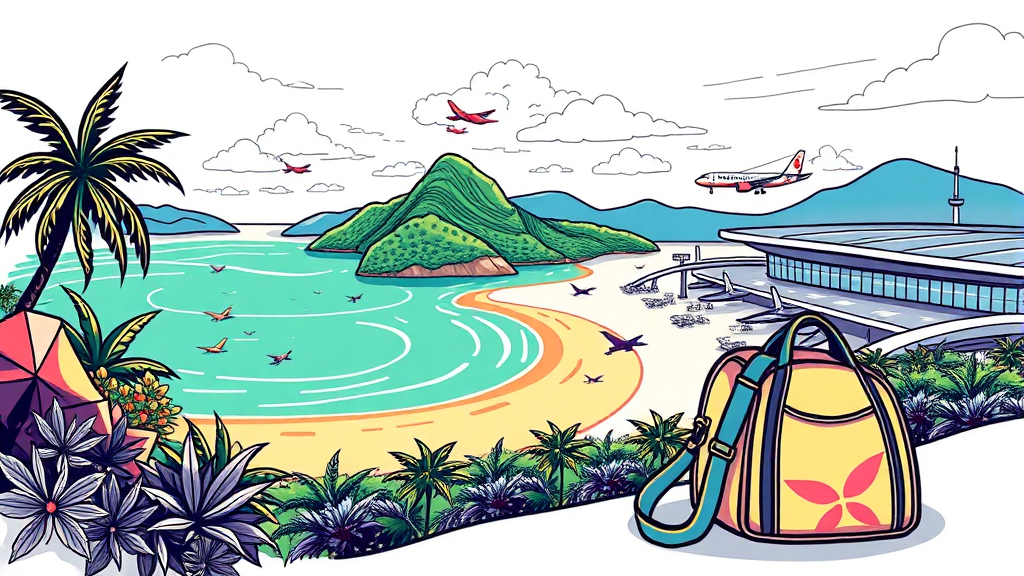 부산-푸꾸옥 직항 정보 (illustration 스타일)