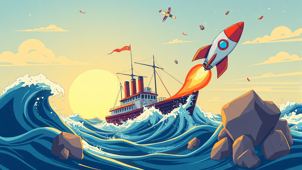 쿠팡의 대응 및 과제 (illustration 스타일)