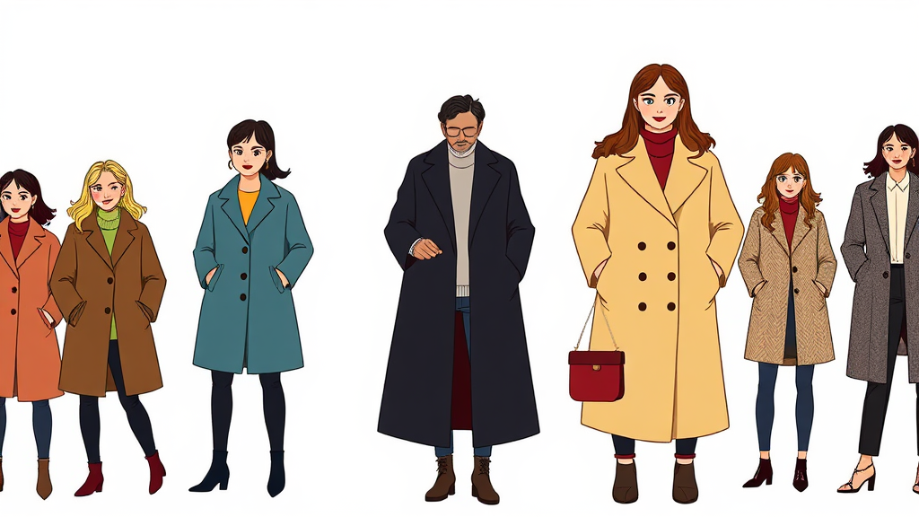 크리스마스 이브 데이트룩 A to Z: 코디, 장소별 스타일링 완벽 가이드 5 코트 종류별 스타일링 팁 (cartoon 스타일)