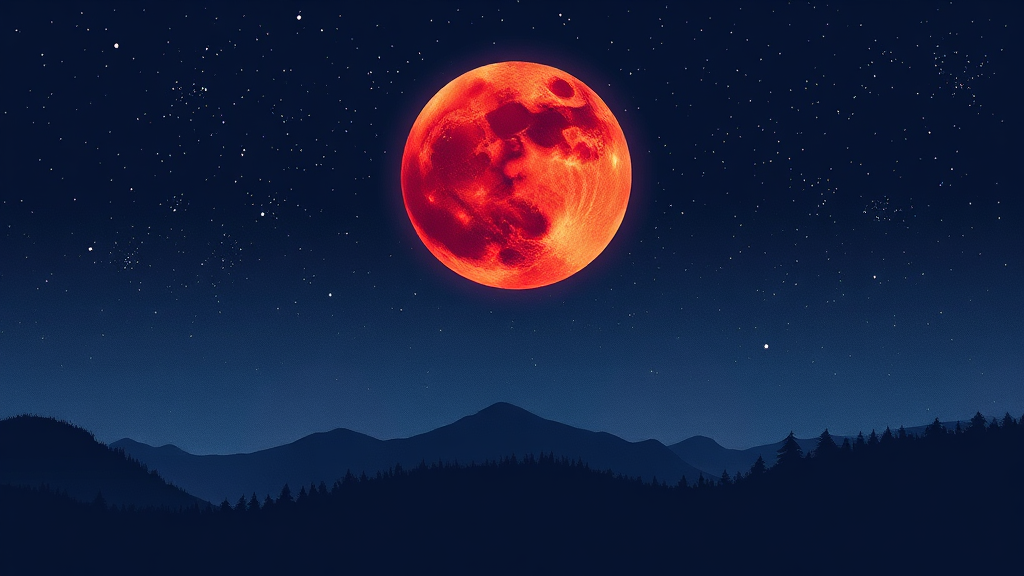 2026년 개기월식 정보 (illustration 스타일)