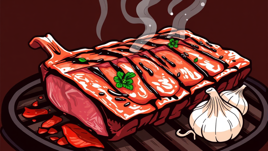 박포갈비 조리법: 핵심 기술 (illustration 스타일)