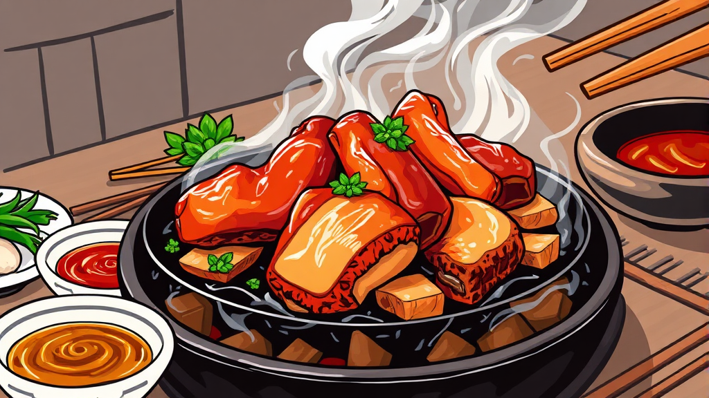 흑백요리사2 속 박포갈비 맛집 정보 (illustration 스타일)