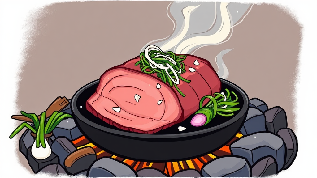 박포갈비 맛집 위치 및 연락처 (illustration 스타일)