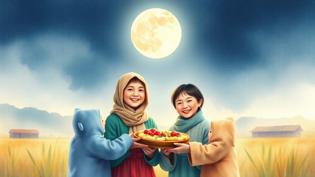 대보름의 의미와 유래 (watercolor 스타일)