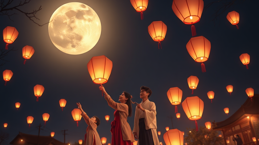 달맞이 명소 및 즐기는 법 (realistic 스타일)