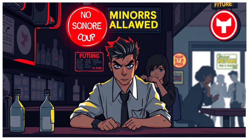 청소년 대상 술 판매, 업주의 책임은? (illustration 스타일)