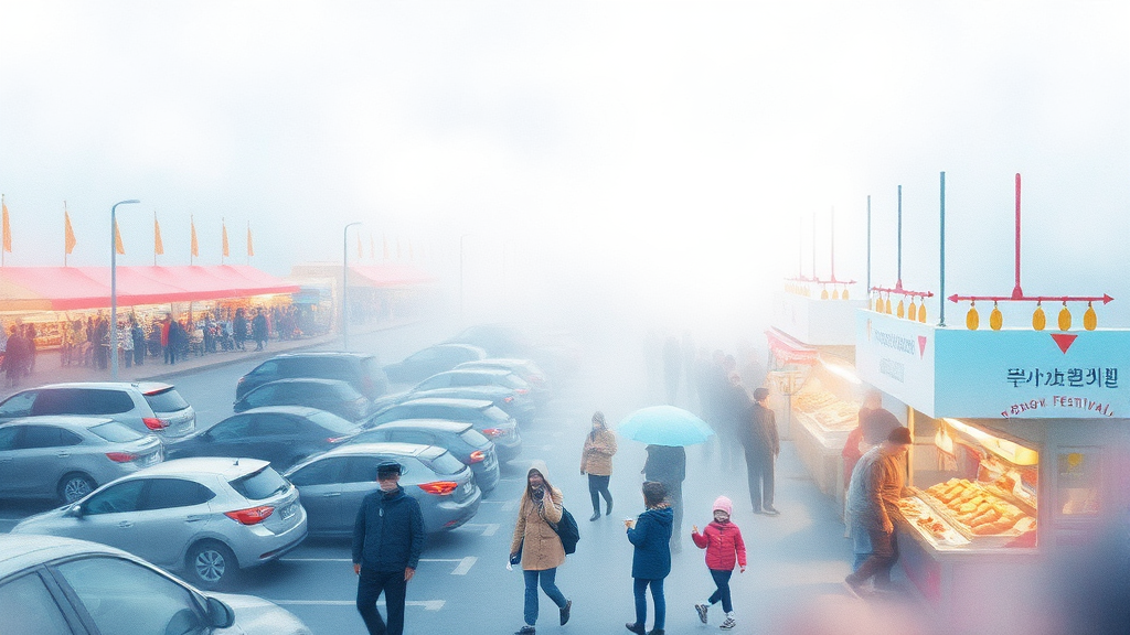 교통, 주차, 편의시설 정보 (watercolor 스타일)