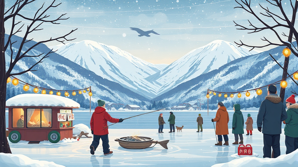 강원도 겨울 축제 (illustration 스타일)