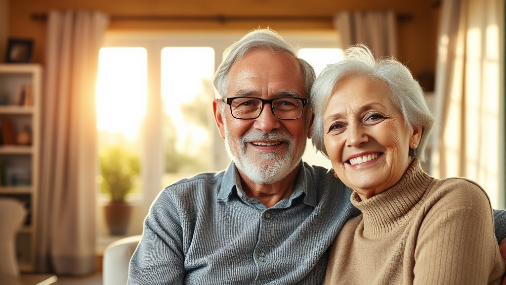 주택연금 수령액을 보고 좋아하는 노부부