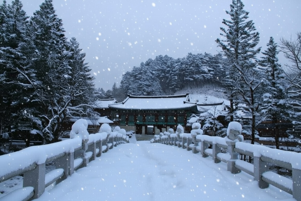 1월 오대산 등산 전경