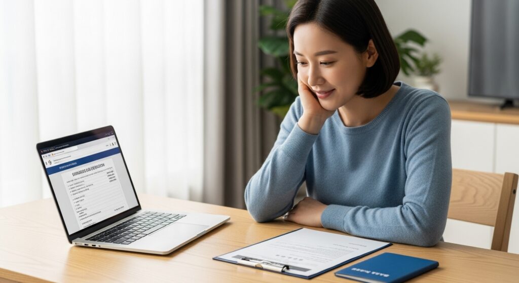 건강보험 환급금 조회 신청 방법 화면을 확인하는 모습