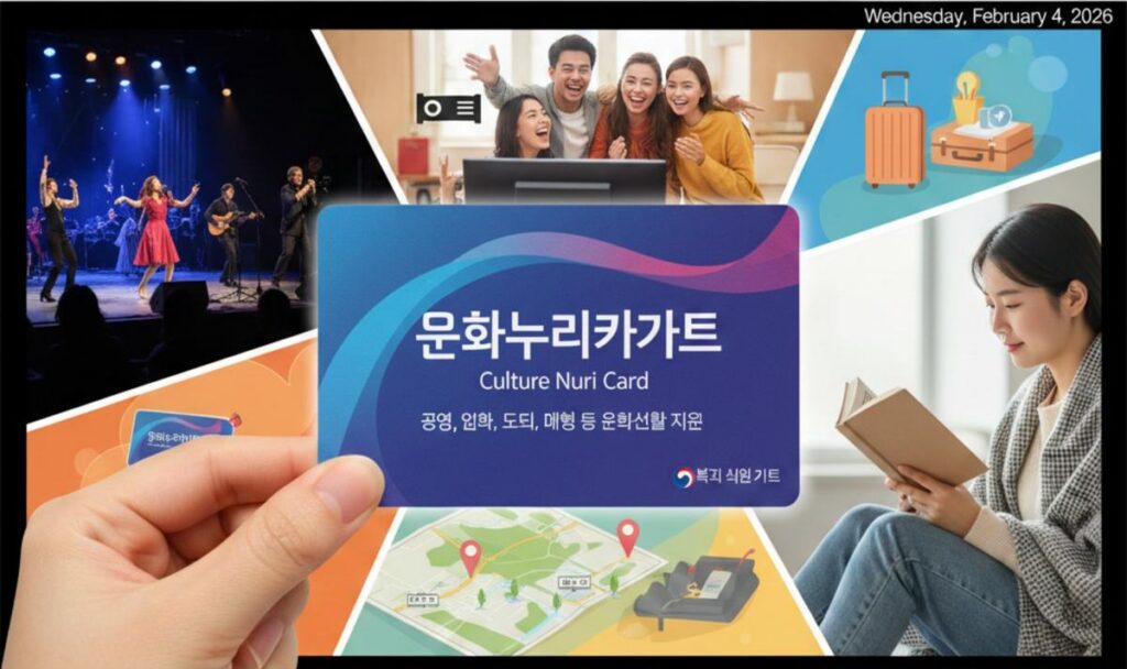 2026년 문화누리카드 신청 방법과 사용처를 안내하는 이미지