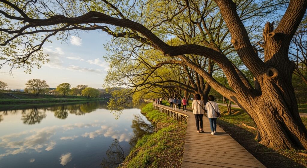 양평 두물머리 봄 풍경 남한강과 북한강이 만나는 산책 명소